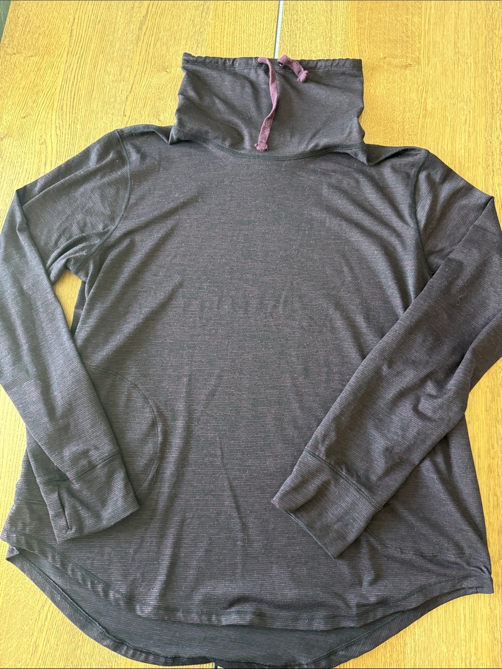 Old Navy Black Women's Long-Sleeve Drawstring Funnel Neck Pullover